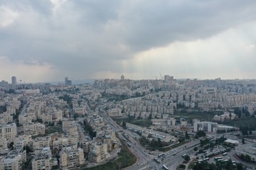 aerial view of Jerusalem