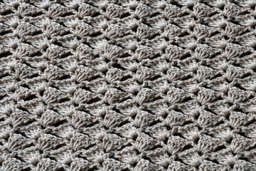 crocheting linen pattern in natural yarn