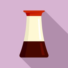 Vinegar pot icon. Flat illustration of vinegar pot vector icon for web design