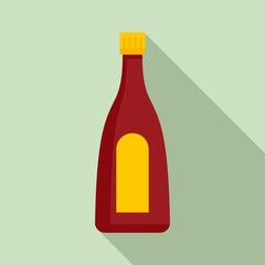 Ketchup bottle icon. Flat illustration of ketchup bottle vector icon for web design