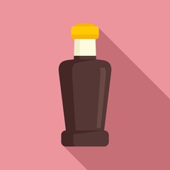 Vinegar bottle icon. Flat illustration of vinegar bottle vector icon for web design