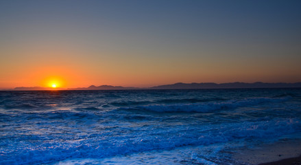 Sonnenuntergang Rhodos Strand