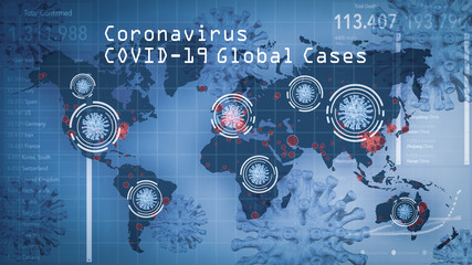 Coronavirus Ausbreitung und Verteilung weltweit - Global Pandemic - COVID-19