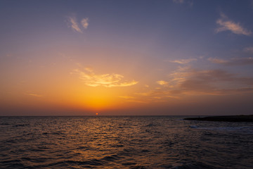 Adriatic sea. Ostuni, Puglia. Sunrise. Renowned seaside resort located in the heart of Salento....