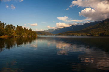 Fototapeta na wymiar View of scenic Bohinj lake, Slovenia