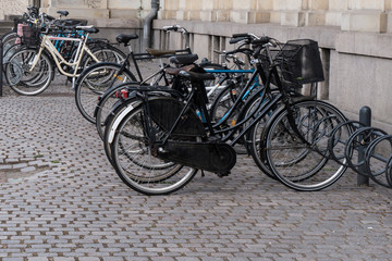 Naklejka na ściany i meble bicycle parking in copenhagen