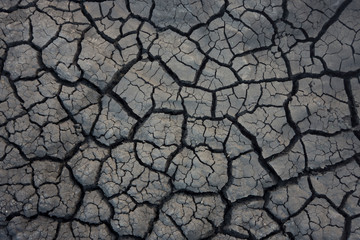 Abstract texture of cracked mud and earth