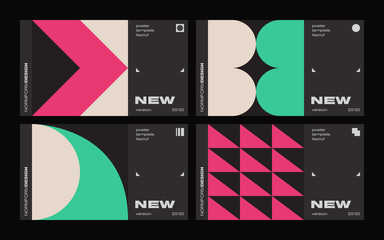 New Modernism Vector Poster Template Design