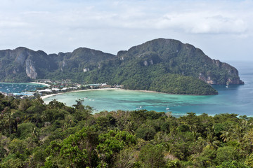 Beautiful Scenery seen from Koh Phi Phi Viewpoint (Koh Phi Phi Don) on Koh Phi Phi Island, Thailand, Asia