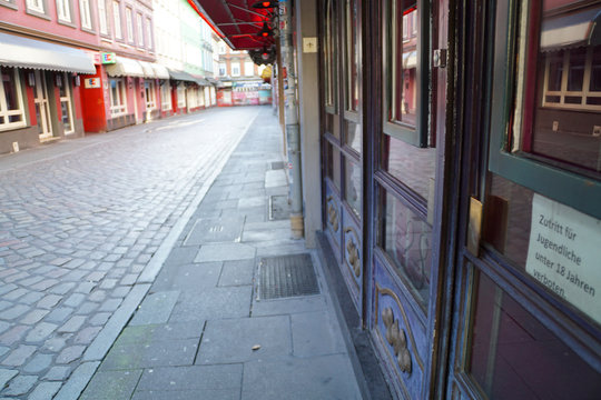St. Pauli Herbertstra&szlig;e - menschenleer