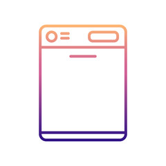 Dishwasher nolan icon. Simple thin line, outline vector of Appliances icons for ui and ux, website or mobile application