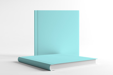 Blank cover book isolated on a white background - 3d rendering