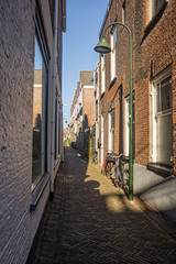 Alleyways in Delft Netherland during spring