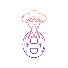 avatar farmer nolan icon. Simple thin line, outline vector of Avatars icons for ui and ux, website or mobile application