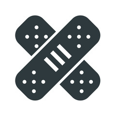 medicine patch black icon on white background