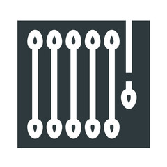  ear sticks black icon on white background