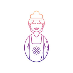 avatar maid nolan icon. Simple thin line, outline vector of Avatars icons for ui and ux, website or mobile application