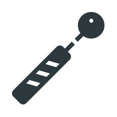 dental mirror black icon on white background