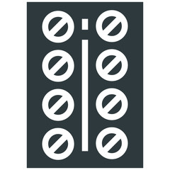 medical tablets black icon on white background