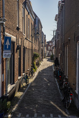 Alleyways in Delft Netherland during spring