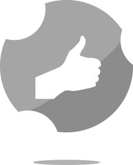 like icon button, web design element isolated on white