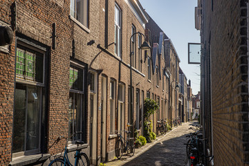 Alleyways in Delft Netherland during spring