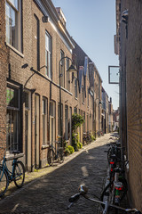 Fototapeta na wymiar Alleyways in Delft Netherland during spring