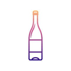 a bottle of champagne nolan icon. Simple thin line, outline vector of BOTTLE icons for ui and ux, website or mobile application