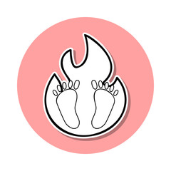 crematorium sticker icon. Simple thin line, outline vector of Death icons for ui and ux, website or mobile application