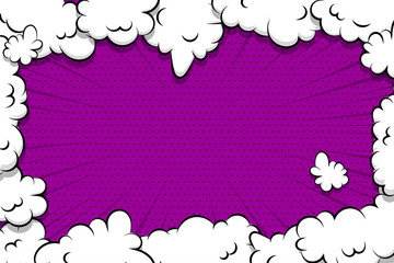 Comic book cartoon speech bubble for text