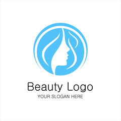 Beauty girl logotype. An elegant logo for beauty, fashion and hairstyle related business. All elements are fully vector