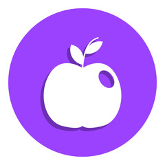 an Apple badge icon. Simple glyph, flat vector of Education icons for ui and ux, website or mobile application