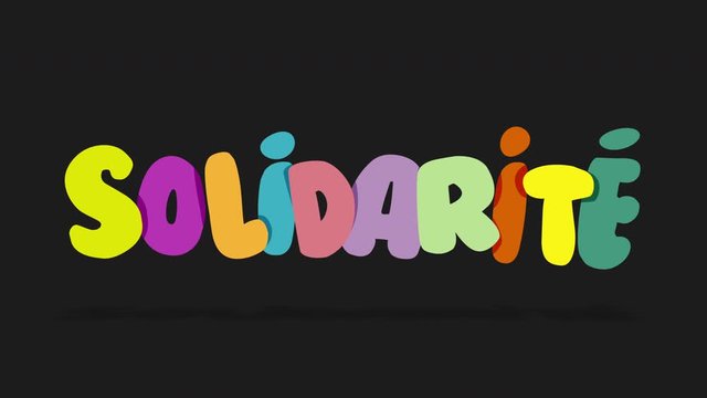 word solidarity- community share concept