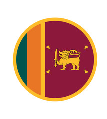 National Sri Lanka flag, official colors and proportion correctly. National Sri Lanka flag. Vector illustration. EPS10. Sri Lanka flag vector icon, simple, flat design for web or mobile app.