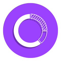circle diagram badge icon. Simple glyph, flat vector of Finance icons for ui and ux, website or mobile application