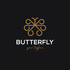  modern minimalist butterfly logo for cosmetic symbol and any related business