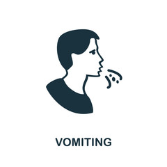 Vomiting icon. Simple illustration from coronavirus collection. Creative Vomiting icon for web design, templates, infographics and more