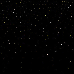 Gold Glitter Stars. Luxury Shiny Confetti.