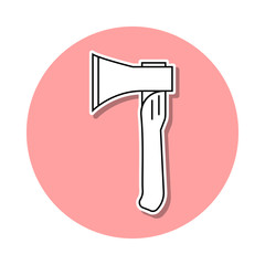 ax sticker icon. Simple thin line, outline vector of Home repair tool icons for ui and ux, website or mobile application