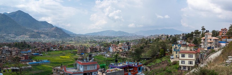 Fototapeta na wymiar City of Kathmandu Surrounded by Hills
