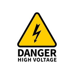 Danger high voltage vector illustration