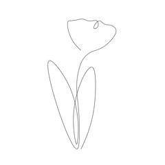 Flower on white background vector illustration