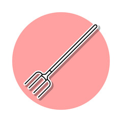 forks sticker icon. Simple thin line, outline vector of Home repair tool icons for ui and ux, website or mobile application