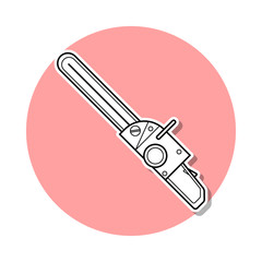 electric saw sticker icon. Simple thin line, outline vector of Home repair tool icons for ui and ux, website or mobile application