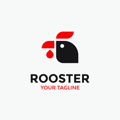modern abstract rooster logo template