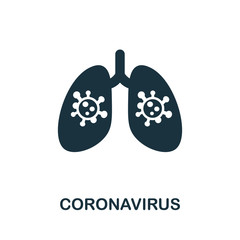Coronavirus icon. Simple line element Coronavirus symbol for templates, web design and infographics