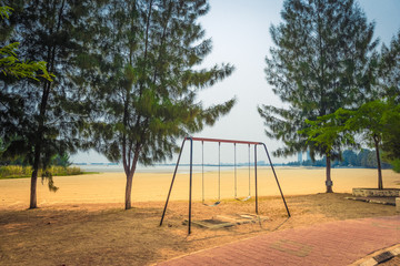 Fototapeta premium Public beach of Malacca city.