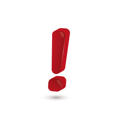 Red exclamation mark, 3d illustration