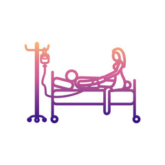 patient visit nolan icon. Simple thin line, outline vector of Hospital icons for ui and ux, website or mobile application