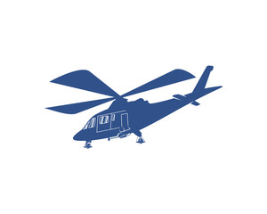 Helicopter logo design vector template. Silhouette of Helicopter design illustration